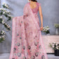 Rose Pink Ethnic Printed Saree