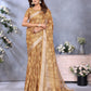 Golden Floral Woven Saree
