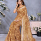 Golden Floral Woven Saree