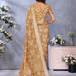 Golden Floral Woven Saree