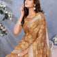 Golden Floral Woven Saree
