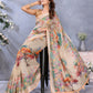 Beige Multicolor Floral Printed Saree