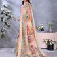 Beige Multicolor Floral Printed Saree