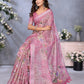 Pink Floral Printed Saree