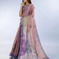 Lavender Floral Printed Saree