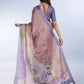 Lavender Floral Printed Saree