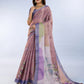 Lavender Floral Printed Saree