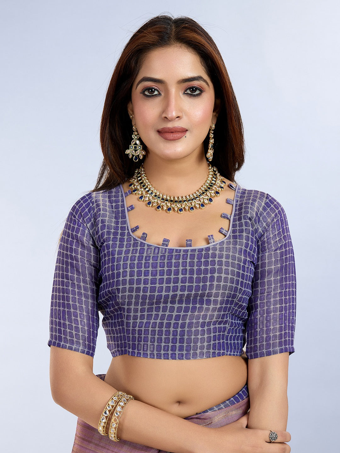 Lavender Floral Printed Saree