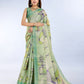 Light Green Abstract Printed Saree