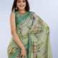 Light Green Abstract Printed Saree