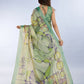 Light Green Abstract Printed Saree