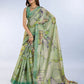 Light Green Abstract Printed Saree