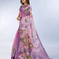 Lavender Multicolor Floral Printed Saree