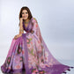 Lavender Multicolor Floral Printed Saree