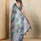 Grey Abstract Printed Erode Anmol Silk Saree