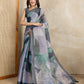 Grey Abstract Printed Erode Anmol Silk Saree