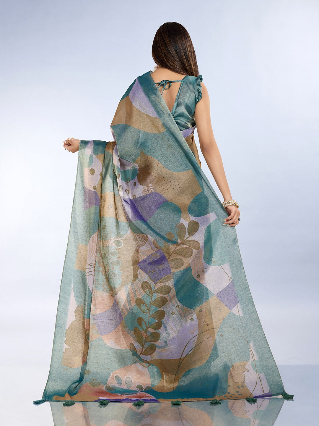 Abstract Print Erode Anmol Silk Saree