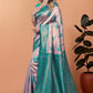 Light Pink & Green Banarasi Silk Saree