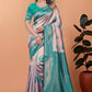 Light Pink & Green Banarasi Silk Saree