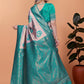 Light Pink & Green Banarasi Silk Saree