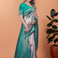 Light Pink & Green Banarasi Silk Saree