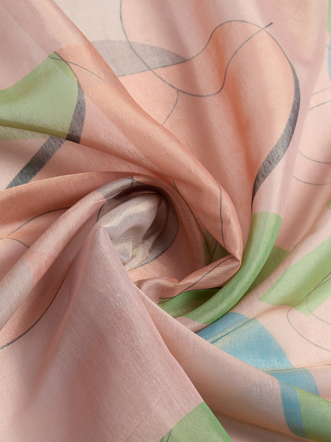 Subtle Pastel Geometric Erode Anmol Silk Saree