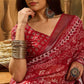 Linen Cotton - Crimson Block Saree