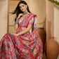 Vibrant Artistic Digital Print Linen Cotton Saree