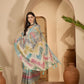 Earthy Abstract Digital Print Linen Cotton Saree