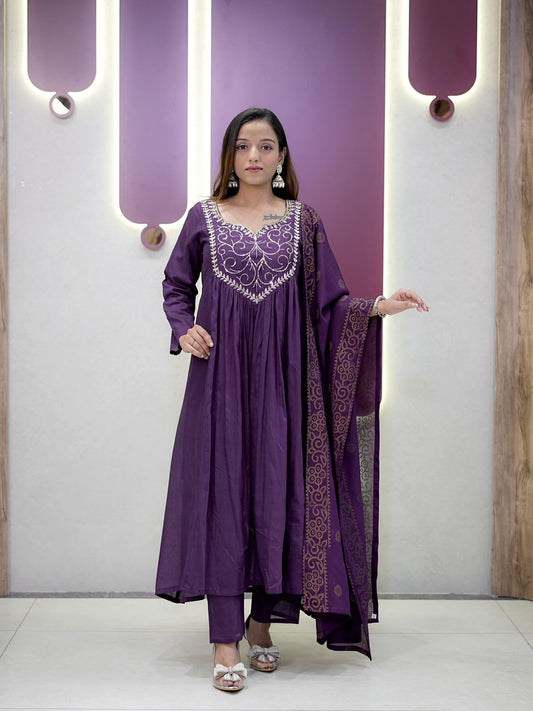 Chanderi Suit Set