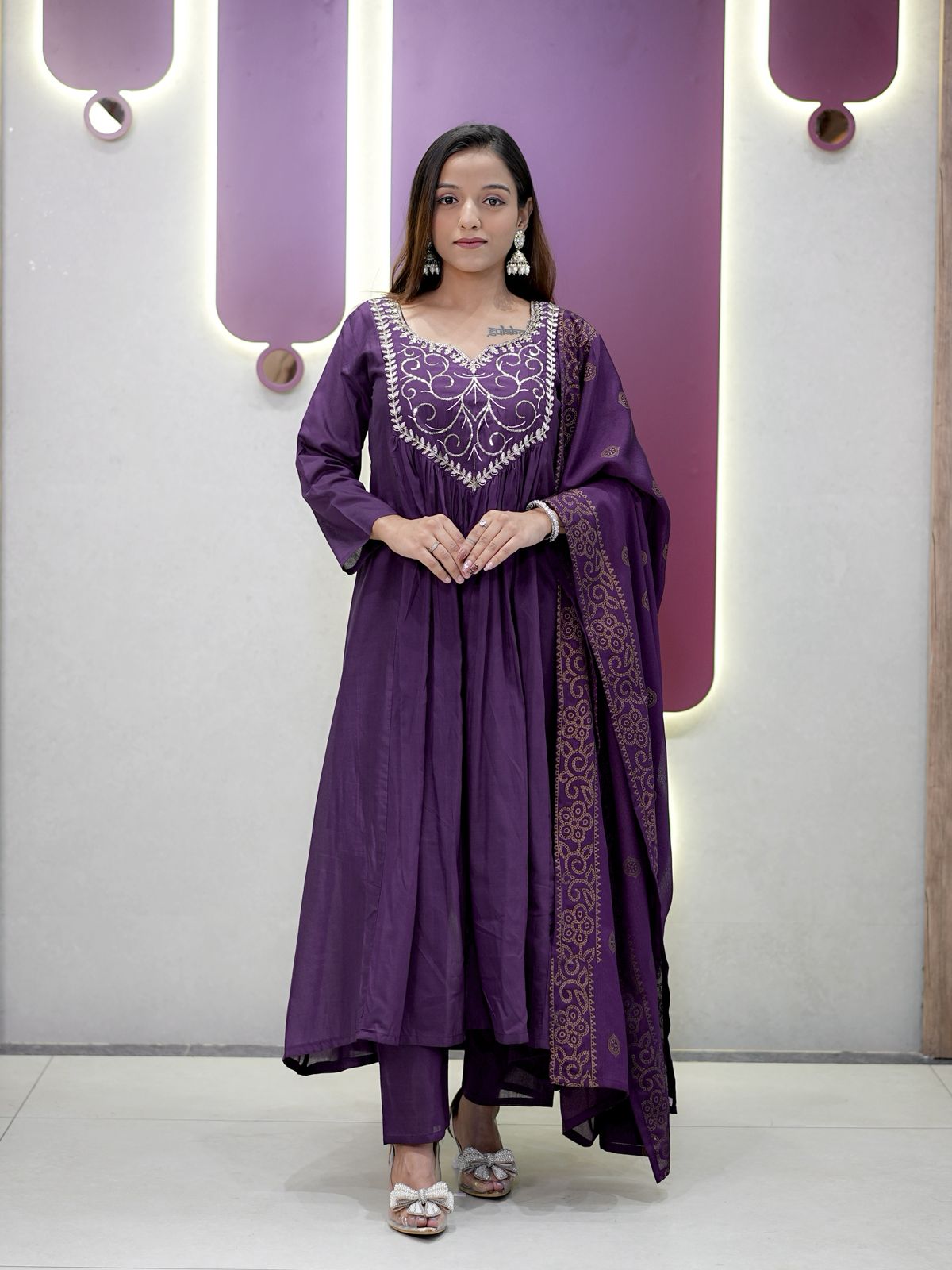 Chanderi Suit Set
