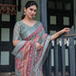 Premium Multi-Color Ethnic Print Linen Cotton Saree