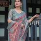 Premium Multi-Color Ethnic Print Linen Cotton Saree